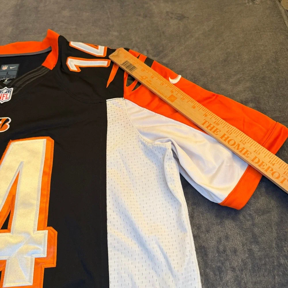 Cincinnati Bengals NFL Nike 14 Andy‎ Dalton Jersey Men's Large Black Orange
